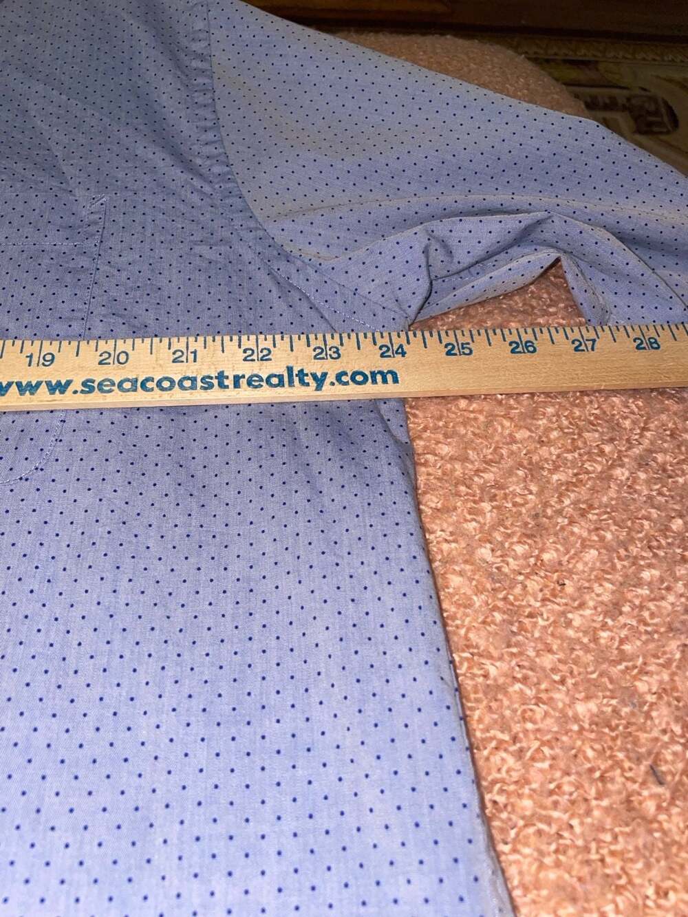Tommy Hilfiger Men's XL Long Sleeve Button Down Dress Shirt Blue Polka Dot Patte - Picture 6 of 7
